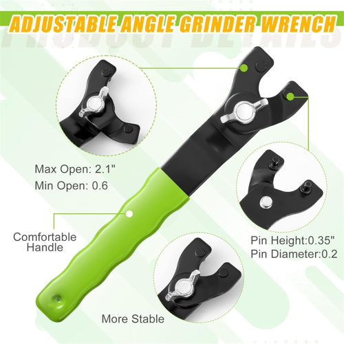 Tige d'extension de meuleuse d'angle 5/8"-11" avec clé à molette 2