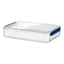 A4 Transparante Opbergdoos Draagbare Plastic Documenten Kantoorartikelen Sieradendoos School Thuis Kantoorbenodigdheden Blauw