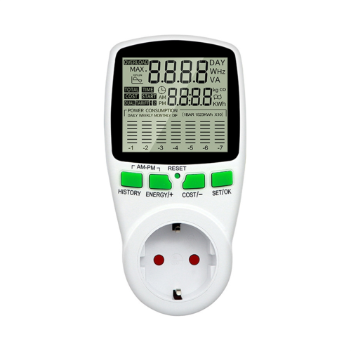 Digital LCD Energie Meter Wattmeter Leistung Strom Kwh Power Messung Outlet Analyzer EU Stecker 1
