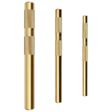 3 stuks 61360 gekartelde messing doorslagset, handgereedschap ponsen gereedschap 25077 3/4 inch 25076 1/2 inch 25075 3/8 inch