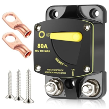 80-Ampere-Leistungsschalter-Sicherung mit manuellem Reset-Schalter für Wohnmobil, Auto-Audio, Marineboot, Trolling-Motor, Batterie, Solarsystem