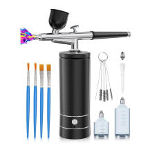 Kit aerografo con compressore, pistola a spruzzo portatile per unghie, set ricaricabile senza fili, macchina portatile A