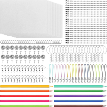 Schrumpffolien-Set mit leeren Blättern, Schrumpfkunstpapier, Buntstiften, Schlüsselanhängern, Ohrringhaken, zum Basteln