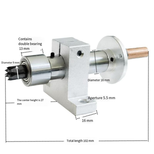 Domestic Lathe Accessories Woodworking Machine Tools Adjustable Double Bearing 2