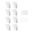 8Pcs Wire Shelf End Brackets,Plastic Closet Shelves Brackets Wall Mount Corner Support Bracket 2