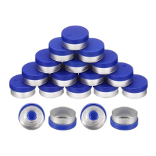 Bouchons à rabat, 200 pièces, sans bavure, couvercles scellés, bleus, 20 mm