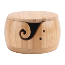 Garnschale aus Holz, Garnschalen mit Deckel zum Stricken, Häkeln, Ballhalter, DIY-Häkelset