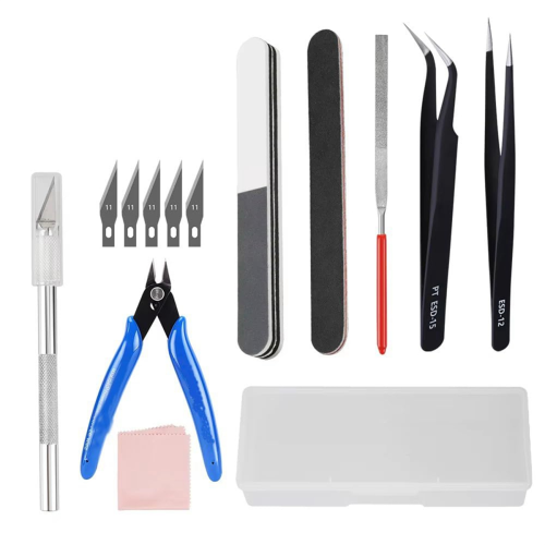 13Pcs GundamModel Tool Kit,3D Printer Model Grinding Deburring Engraving Knife Kit for Building Modeling