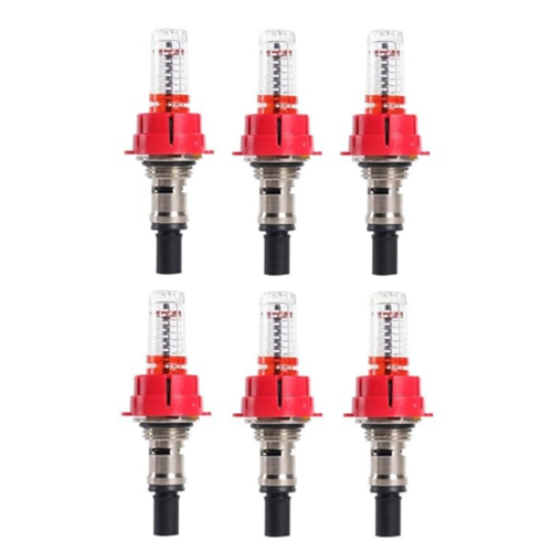 6 Pcs Underfloor Heating Manifold Flow Meter, Visual Monitoring Regulator for Systems(1/2) 1