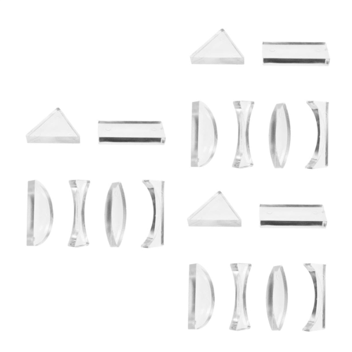 3sets Optical Lenses Teaching Tool Physics Instrument Convex Lens Microscope Spotlight Objective 1