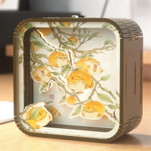 Nachtlicht Geschenke Hand Touch Cartoon DIY Holz Stereo Atmosphäre Lichter Graduierung Saison Sonnenblume