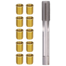 Utensili per la riparazione delle filettature delle candele, inserti M12x1,25 + utensili per fori metallici maschiati M14x1,25