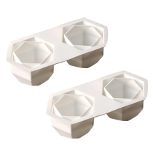 Diamanten bol kaarsvorm magische geometrische vorm chocolademousse maakset fondant B
