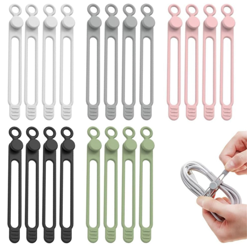 Datenkabel-Organizer, Upgrade-Silikonbinder, wiederverwendbarer elastischer Kabel-Organizer 2