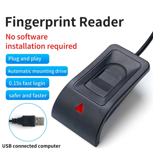 Biometric Fingerprint USB Reader for Win10/11 - Secure Login with Hello Biometrics 2