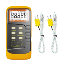 Handthermometer mit Thermoelement, 2-Kanal-Sonde Typ K, Messbereich -50 bis 1300 C, Messsensor