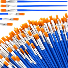 500Pcs Flat Paint Brushes Bulk for Classroom Crafts Acrylic Oil Painting Watercolor Canvas Face