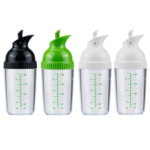 4er-Pack Salatdressing-Shaker, 7-oz-Mixer-Shaker-Flaschen, Schwarz & Weiß Grün