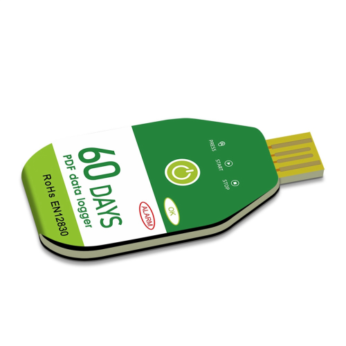 Digital Miniature High Accuracy Data Logger Temperature Sensor for Cold Chain Transport with Alarm USB Socket,60 Days 2