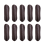 10PCS Leather Finger Protector Thimble Guards Tools for Hand Craft Jewelry Making,Half Pack Brown 1