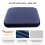 Cuscino ergonomico in memory foam per ufficio e studenti, sedia da seduta per emorroidi, grigio e blu 7