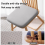Cuscino ergonomico in memory foam per sedia da ufficio e sedia da studente per emorroidi, grigio chiaro 4