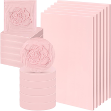18-teiliges Stempel-Schnitzblock-Set aus weichem Linoleum, rosa, zum Basteln