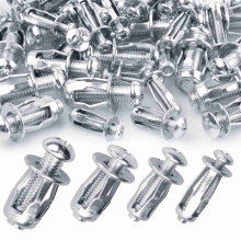 40 stuks expansieschroef-bloemmoer, M4 M5 M6 M8-moeren, metalen moer voor holle wand, ijzeren huid, gipsplaat