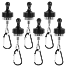 6 pezzi gancio magnetico per tenda da campeggio portatile con moschettone da crociera, gancio con clip magnetica robusta