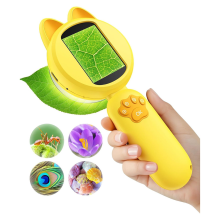 Mikroskop für Kinder – 2 Zoll LCD-Bildschirm mit 8 LED-Leuchten, tragbares Mini-Mikroskop für Kinder zum Lernen