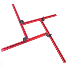 Fräser-Vorrichtungsrahmen für die Holzbearbeitung, verstellbare quadratische Schablonenführung, Nut 53 cm/21 Zoll, Quadrate