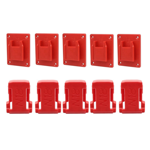 Support mural pour outils de batterie 18 V, support pour perceuse rouge M8 avec vis 1