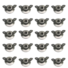 20 Stück Flügelmuttern für Hurrikan-Rollläden, Rollladen-Steckschlüssel und Sturmmuttern 1/4-20