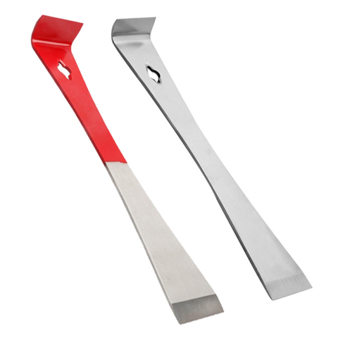 2PCS Pry Bar Scraper Nail Puller Stainless Steel Flat Crowbar Angled Edge for Pulling and Scraping Tool Bee Gear