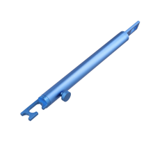 32-48 cm einziehbare Auto-Polier-Stützstange, feste Kofferraumtür-Befestigungswerkzeughalterung, Deckel, blau