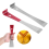 2PCS Pry Bar Scraper Nail Puller Stainless Steel Flat Crowbar Angled Edge for Pulling and Scraping Tool Bee Gear 4
