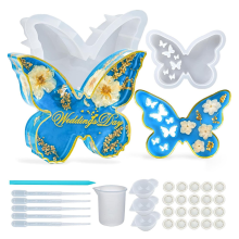 Resin Silicone Mold with Tools DIY Jewelry Craft Casting for Wedding Bouquet Specimen Bookshelf Home Decoration