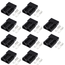 50A Hochstromstecker für Elektrofahrzeugbatterien, USV, Solarkabel, New Energy Stecker Schwarz