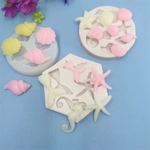 DIY Shellfish and Conch Silicone Mold Baking Cake Decoration Epoxy 2