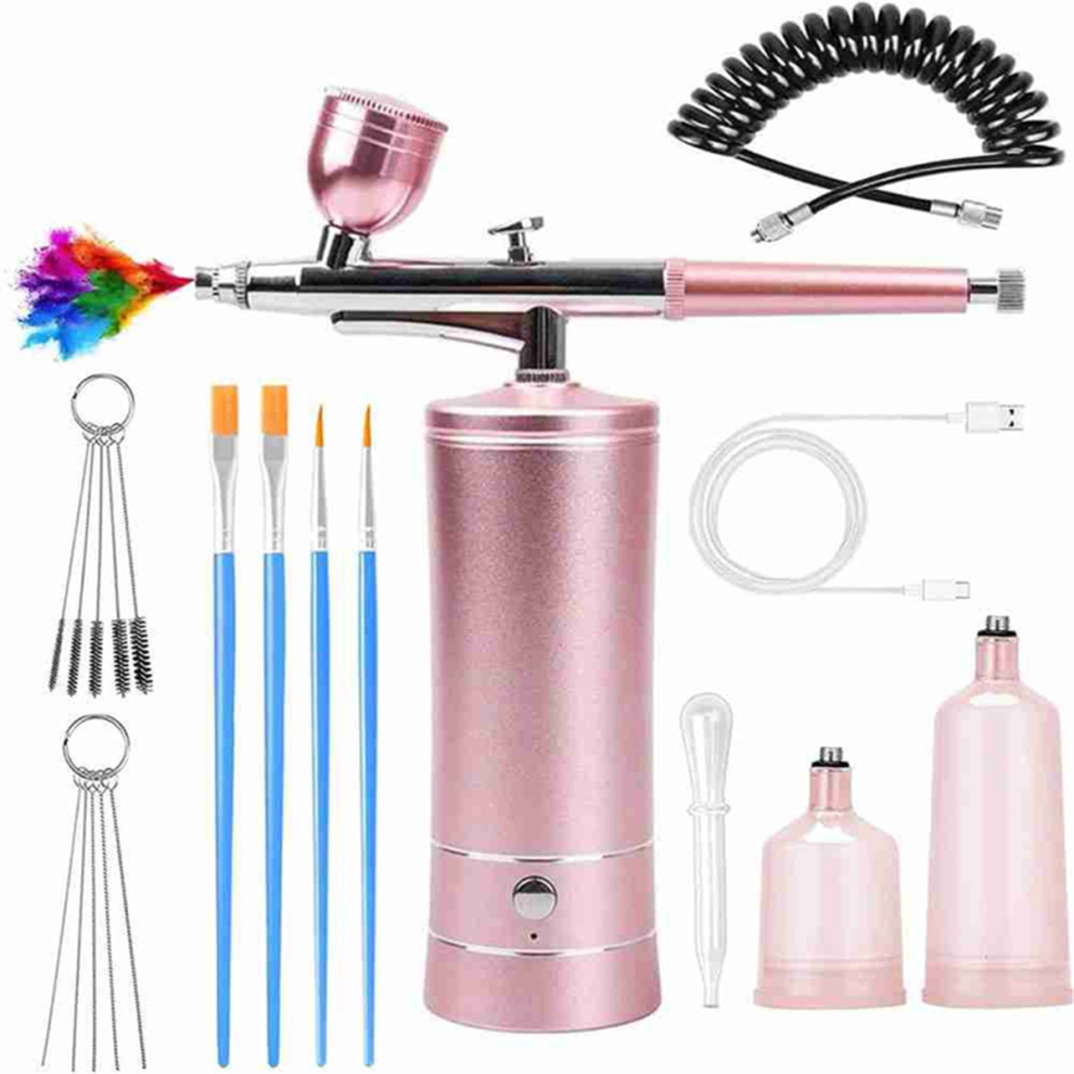 Kit Aerografo Per Unghie Senza Fili, Compressore A 2 Livelli, Pressione 36 Psi, Macchina Aerografo Ricaricabile Per Nail Art