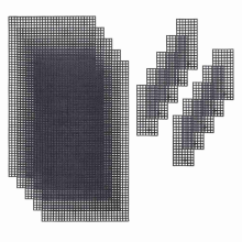Schwarze Kunststoff-Netz-Canvas-Blätter, Taschenboden-Former-Pads, Geldbörsen-Herstellungsvorlage für Acrylgarn, Basteln, Stricken, Häkeln