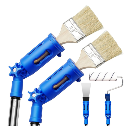 2Pc Paint Brush Extender for Walls Extension Pole Attachments Roller Scraper Holder Ceilings Trim Corner 1