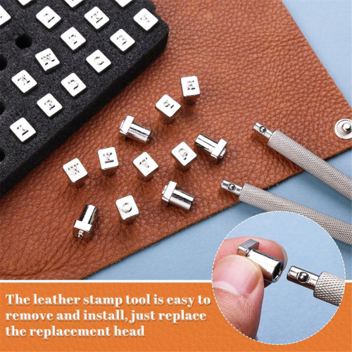 Leather Stamping Tools, 75 Pcs Carving Kit, Tools Geometric, Leathercraft 2