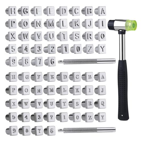 Leather Stamping Tools, 75 Pcs Carving Kit, Tools Geometric, Leathercraft 1