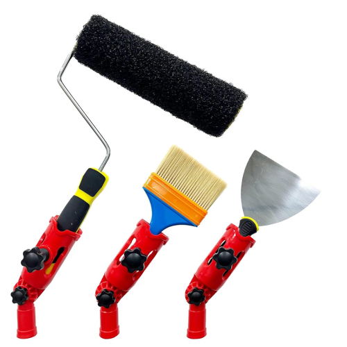Multi-Angle Paint Brush Extender,Extension Pole Attachment Holder for Brush,Roller,Secure Handle Grip,RotatingHead 2