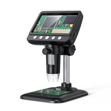 Digitales Mikroskop, 4,3-Zoll-LCD-USB-1080P-Lupe mit 8 einstellbaren LED-Leuchten, PC-Ansicht, für Erwachsene und Kinder