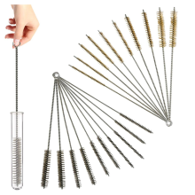 20-teiliges Rohrbürsten-Set, Drahtbürsten aus Edelstahl/Messing, Strohreinigerbürste, Pfeifenreiniger für Autoteile