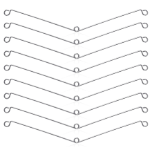 10 Stück Einbauleuchten-Federn, Clips, Beleuchtung, Torsionsfedern aus Metall, für Zubehör
