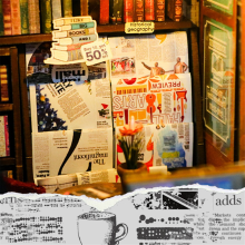DIY Boekenhoek Kit 3D Houten Puzzel Boekenplank Inzetstuk Decor Mini Poppenhuis Model Boekensteun Bouwen