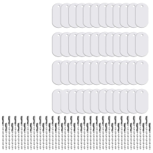 Sublimations-Hundemarken-Rohlinge, 48 Stück, Aluminium-Halskette, doppelseitig, oval, für Haustiere